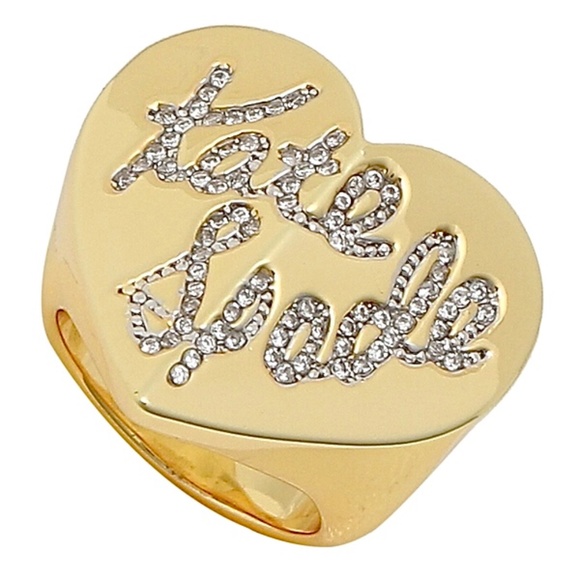 Kate Spade Heritage Pavè Script Heart Ring - Picture 2 of 6